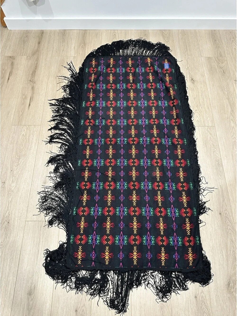 Vintage Beaver State Pendleton Robes & Shawls Wool Wrap Fringe Southwestern